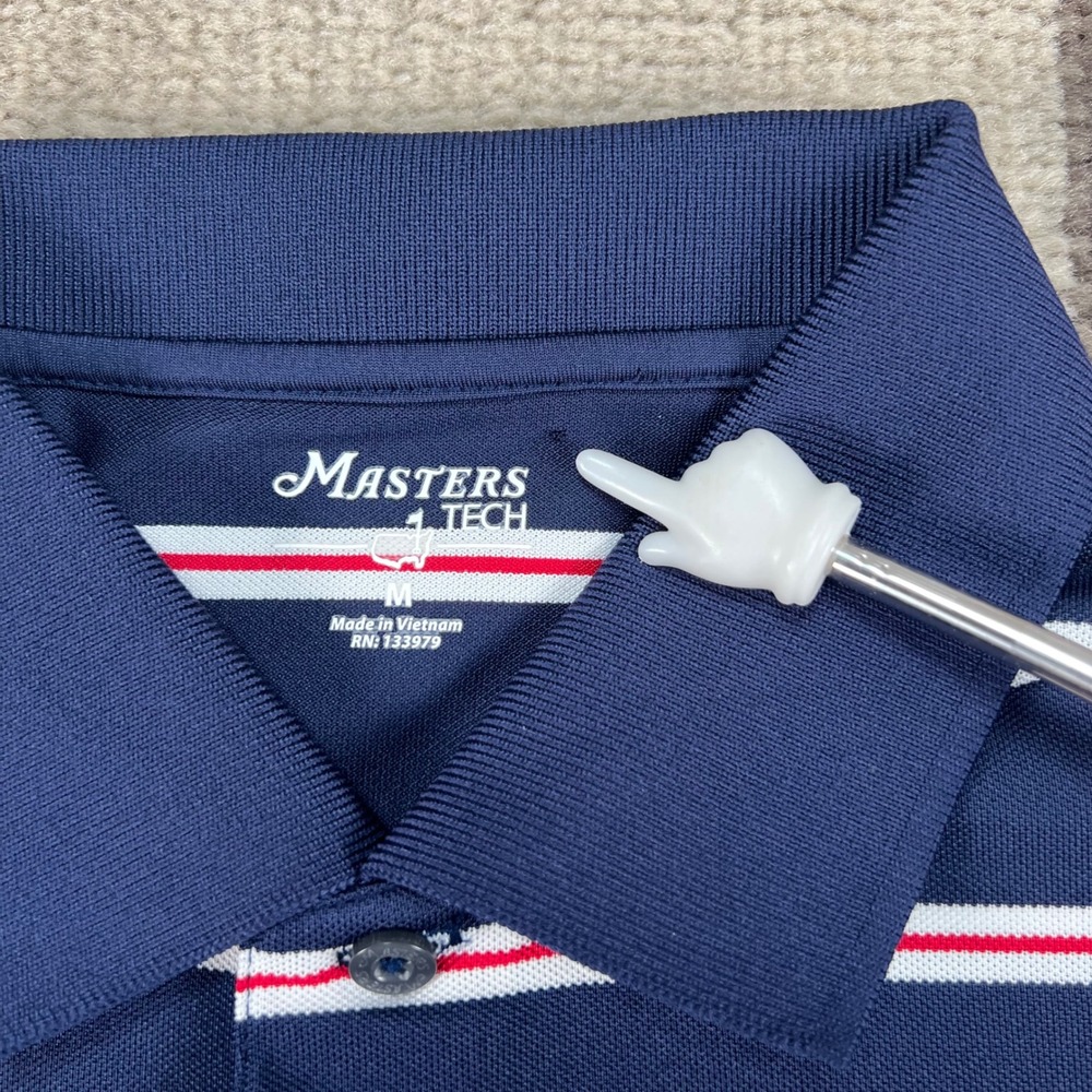 Masters Tech Mens Navy Blue Striped Performance G… - image 5